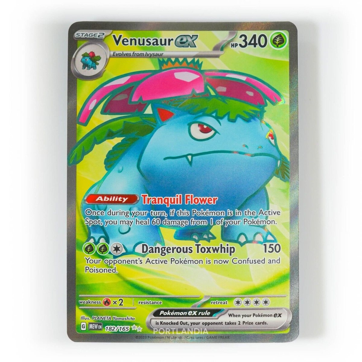 Pokemon - Venusaur ex - 182/165 - Scarlet & Violet: 151 - Full Art Card – Photo 1