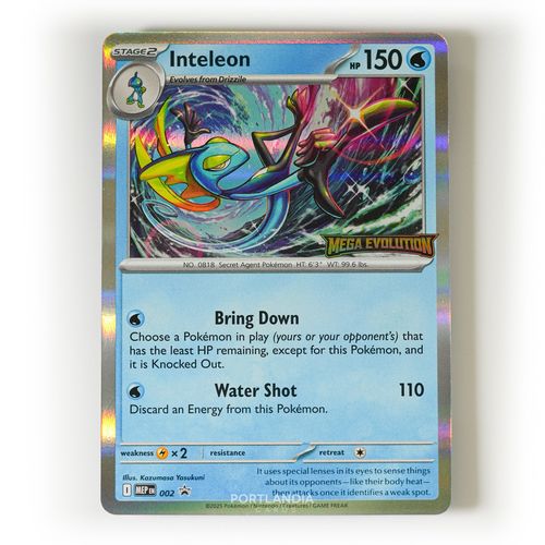 Pokemon - Inteleon - Stamped Holo - MEP002 - Black Star Promo Card